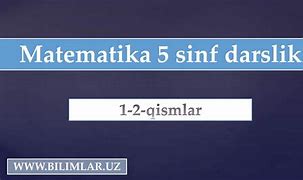 5-Sinf Matematika Darslik 2020 1-Qism Javoblari